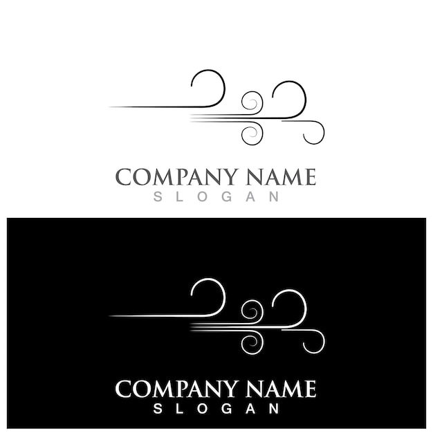 Plantilla de vector y logotipo de viento