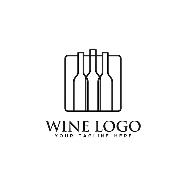 Plantilla de vector de logotipo de vino