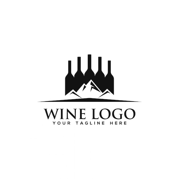 Plantilla de vector de logotipo de vino