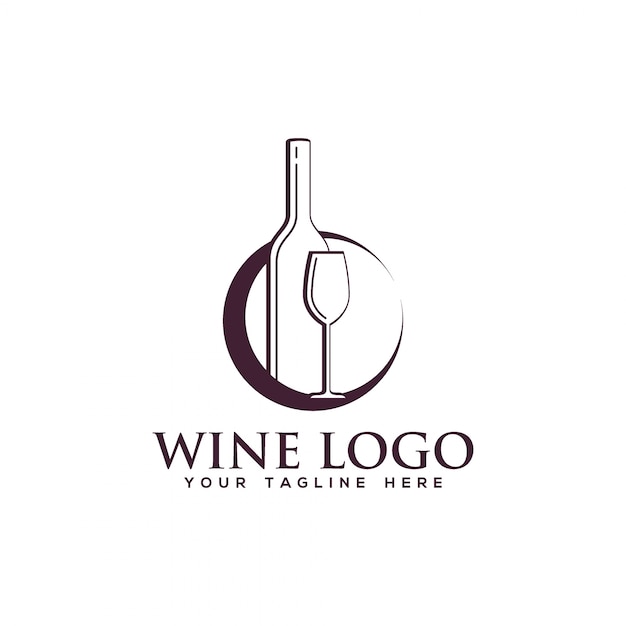 Vector plantilla de vector de logotipo de vino