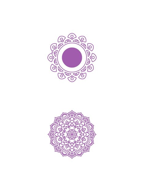 Plantilla de vector de mandala de adornos de decoración