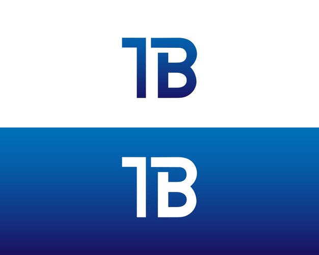 Plantilla de vector de monograma abstracto de logotipo de letra inicial TB