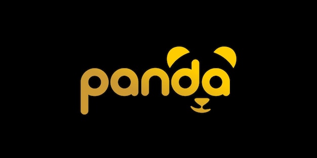 Plantilla de vector de monograma de diseño de logotipo PANDA