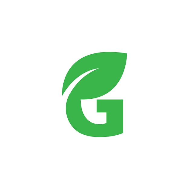 Plantilla de vector natural del logotipo de letra G