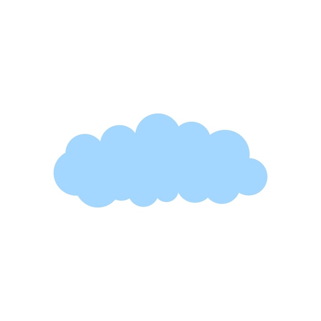 plantilla de vector de nubes azules