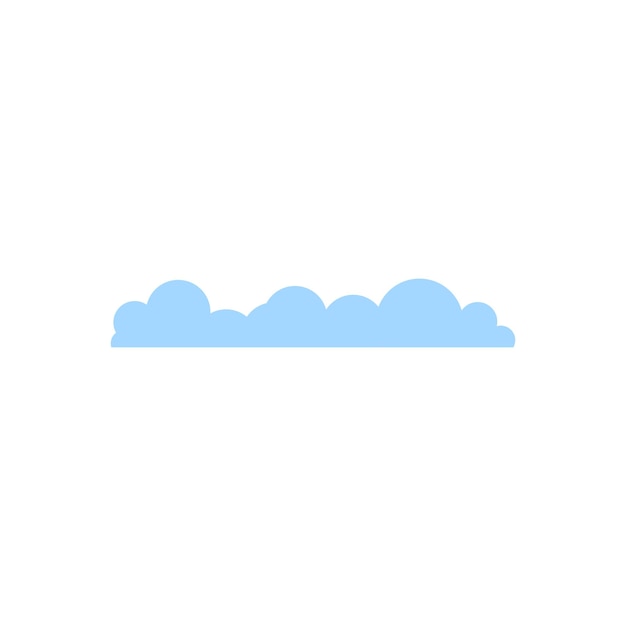plantilla de vector de nubes azules