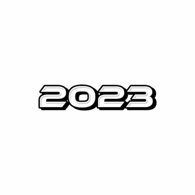 Plantilla de vector de número de logotipo 2023