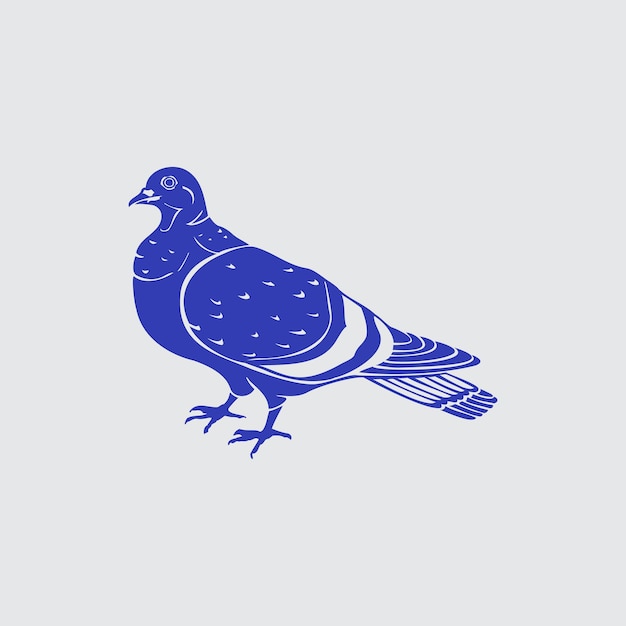 Plantilla de vector de pájaro dibujado a mano
