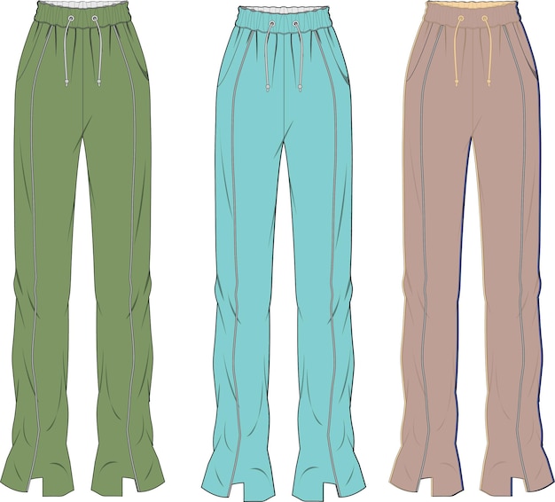 Plantilla de vector de paquete de tecnología de pantalón de pijama regular