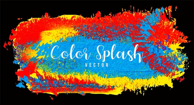 Vector plantilla de vector de pincelada colorida