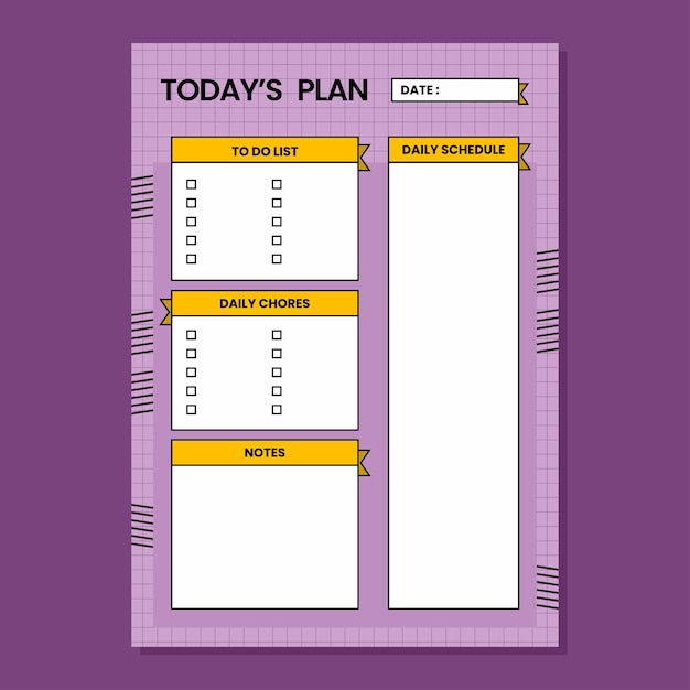 Plantilla de vector de plan mínimo today39s