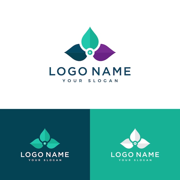 Plantilla de vector premium de diseño de logotipo de hoja creativa