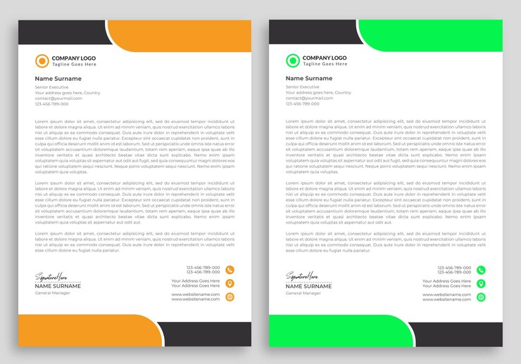 Plantilla de vector premium de membrete de negocios