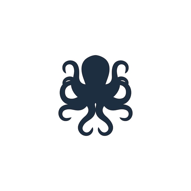Plantilla de vector de pulpo de silueta Ilustración de vector de pulpo