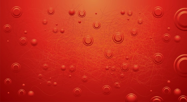 Plantilla de vector rojo claro con palos repetidos, círculos. Ilustración abstracta geométrica moderna