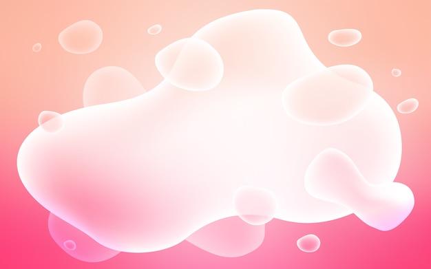 Plantilla de vector rosa claro con formas líquidas