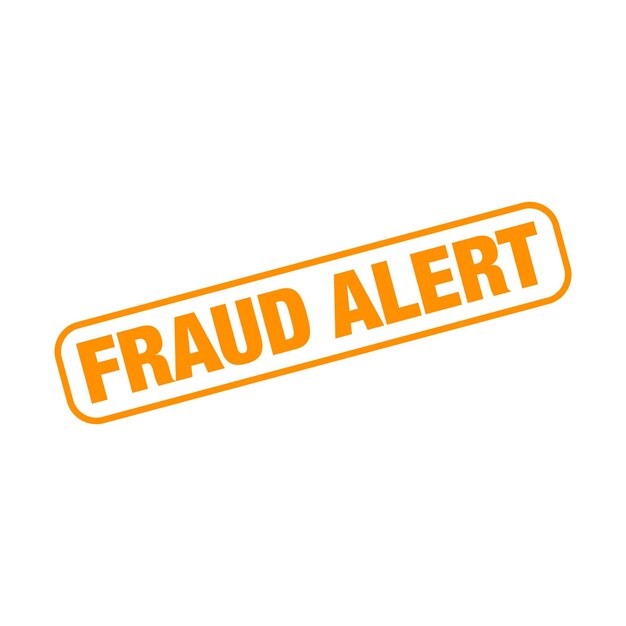 plantilla de vector de sello de goma de la carta de alerta de fraude