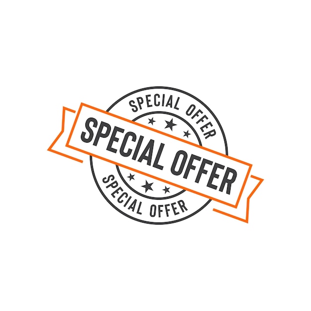 Plantilla de vector de sello de sello de oferta especial