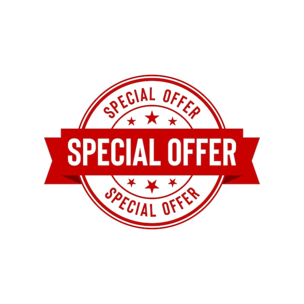 Plantilla de vector de sello de sello de oferta especial