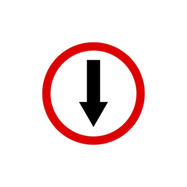 Plantilla de vector de señal de tráfico de señal de tráfico de círculo