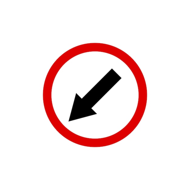 Plantilla de vector de señal de tráfico de señal de tráfico de círculo