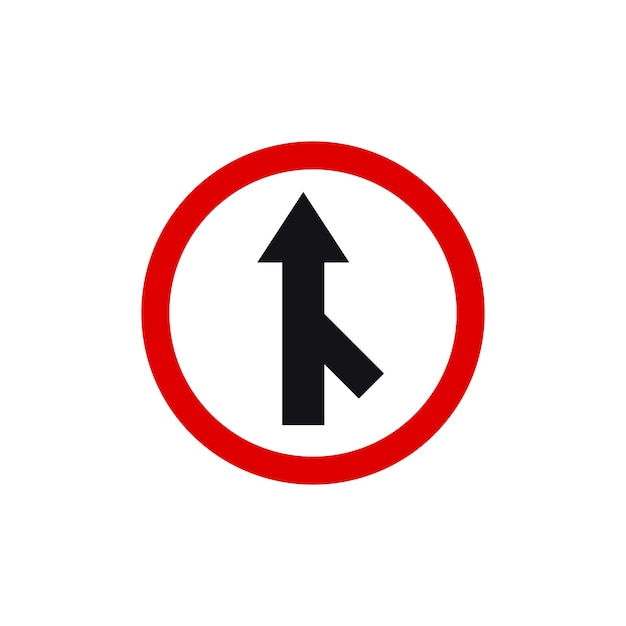Plantilla de vector de señal de tráfico de señal de tráfico de círculo