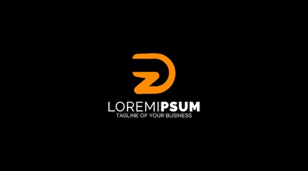 Plantilla de vector de símbolo de icono de diseño de logotipo de letra DZ moderno