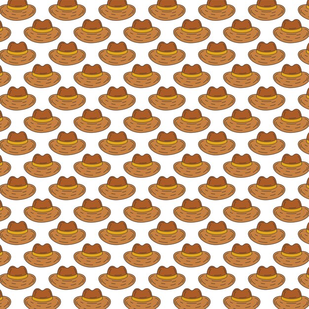Plantilla de vector de sombrero dibujado a mano
