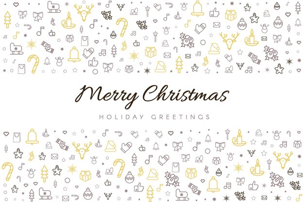 Plantilla de vector de tarjeta de felicitación de feliz Navidad y feliz año nuevo