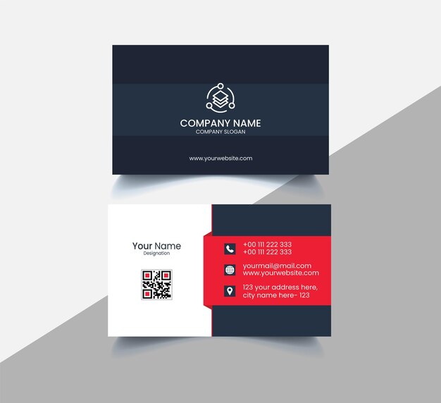 Plantilla de vector de tarjeta de visita corporativa