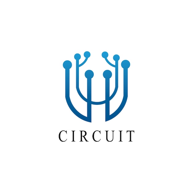 Plantilla de vector de tecnología de logotipo de circuito