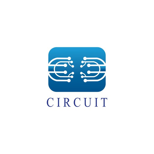 Plantilla de vector de tecnología de logotipo de circuito