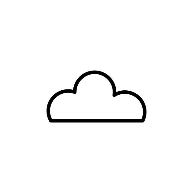 plantilla de vectores de contorno de nubes