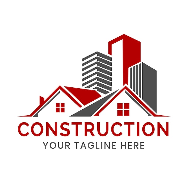 Plantilla de vectores de diseño de logotipo de construcción de edificios