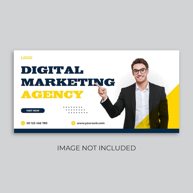 Plantilla vectorial de agencia de marketing digital corporativo para publicaciones y banners en redes sociales