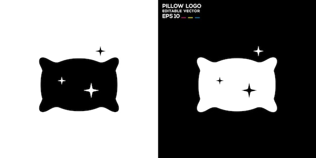 plantilla vectorial de la almohada logotipo sueño sueño imaginar EPS 10