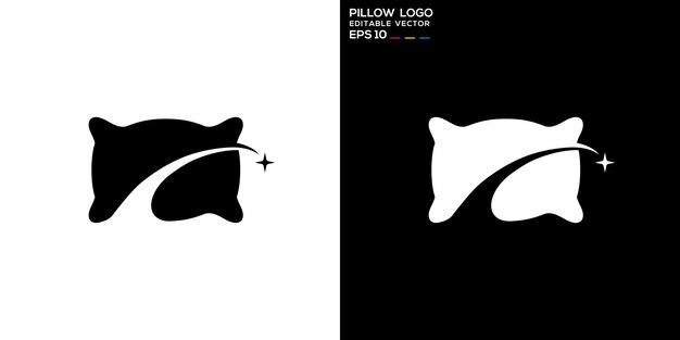 plantilla vectorial de la almohada logotipo sueño sueño imaginar EPS 10