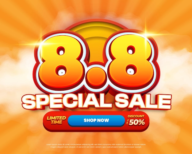 plantilla vectorial de banner promocional para el día de compras con descuento premium 88