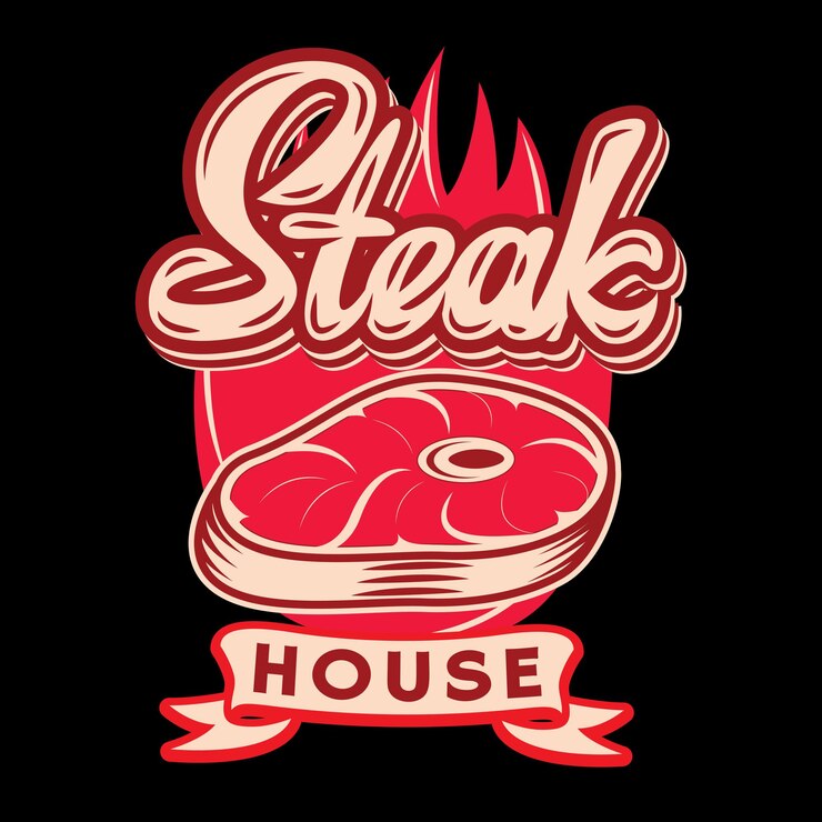 Vector plantilla vectorial en blanco y negro para asador con letras caligráficas