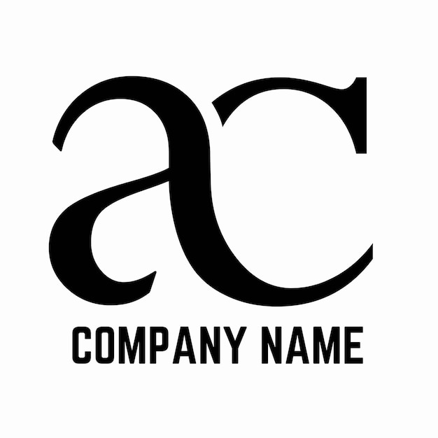 Una plantilla vectorial de C Letras iniciales del alfabeto AC Letras monograma Icono Ilustración del logotipo