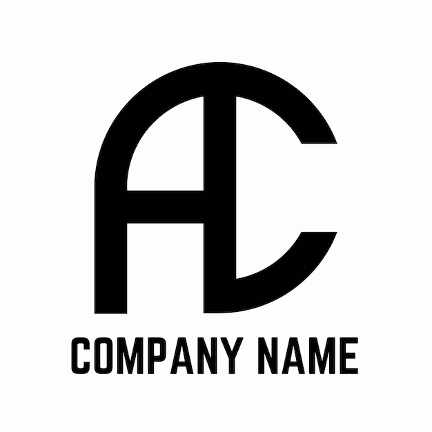 Una plantilla vectorial de C Letras iniciales del alfabeto AC Letras monograma Icono Ilustración del logotipo