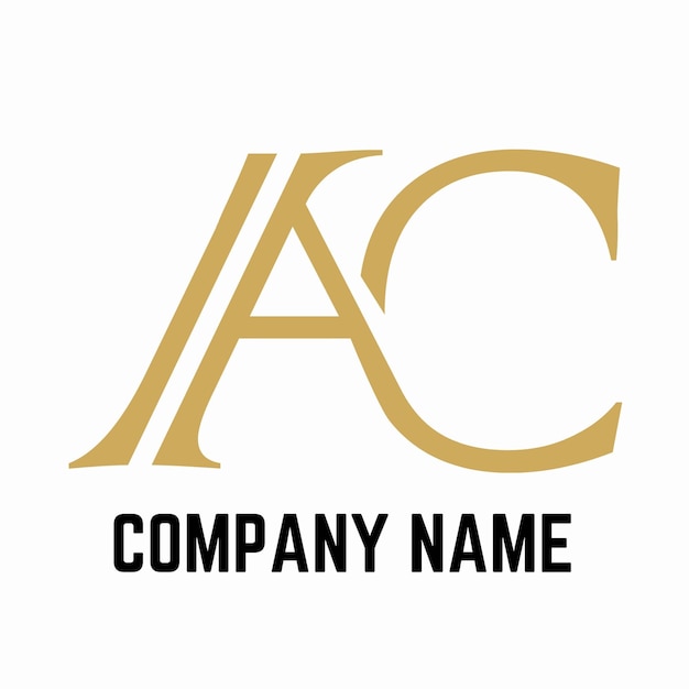 Una plantilla vectorial de C Letras iniciales del alfabeto AC Letras monograma Icono Ilustración del logotipo