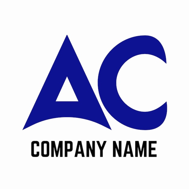 Una plantilla vectorial de C Letras iniciales del alfabeto AC Letras monograma Icono Ilustración del logotipo