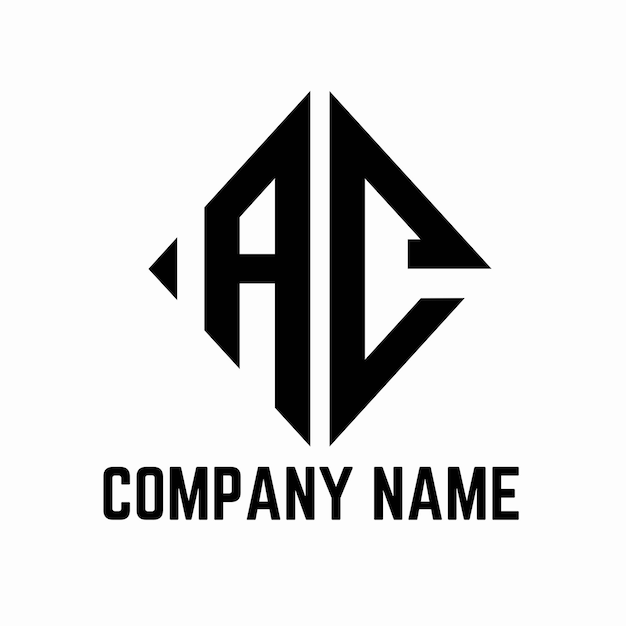 Una plantilla vectorial de C Letras iniciales del alfabeto AC Letras monograma Icono Ilustración del logotipo