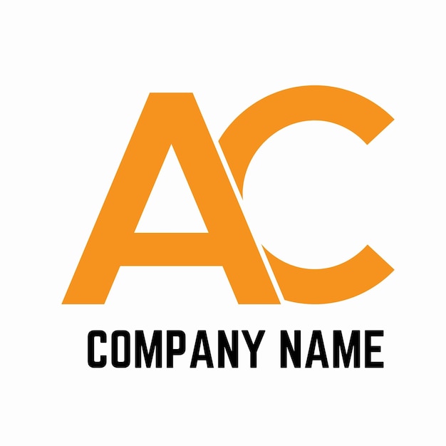 Una plantilla vectorial de C Letras iniciales del alfabeto AC Letras monograma Icono Ilustración del logotipo