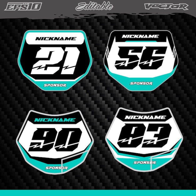 plantilla vectorial de calcomanías de fondo para automóviles y motocross deportivos
