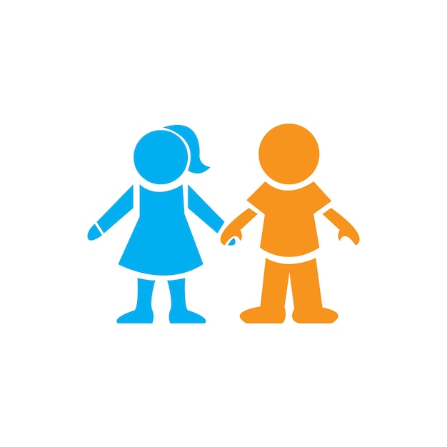 PLANTILLA VECTORIAL DE CONCEPTO DE LOGOTIPO PARA NIÑOS