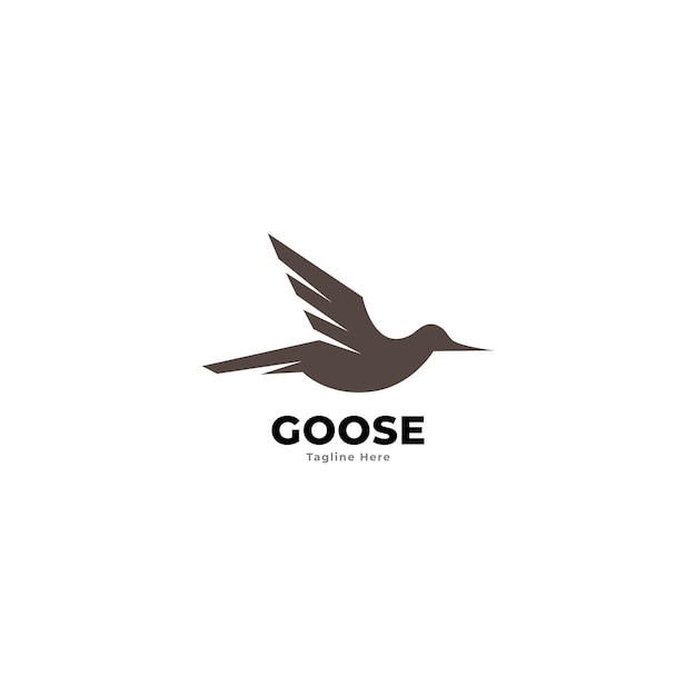 plantilla vectorial de diseño artístico del logotipo de Goose
