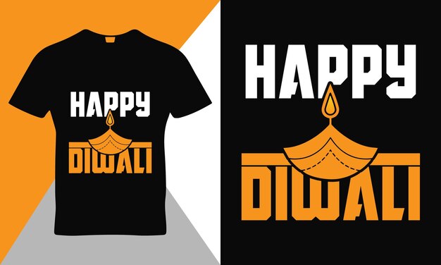 Plantilla vectorial de diseño de camiseta happy diwali