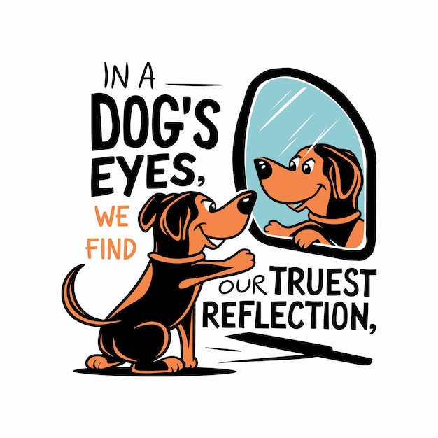 Plantilla vectorial de diseño de camisetas para perros Tipografía de citas para camisetas de perros